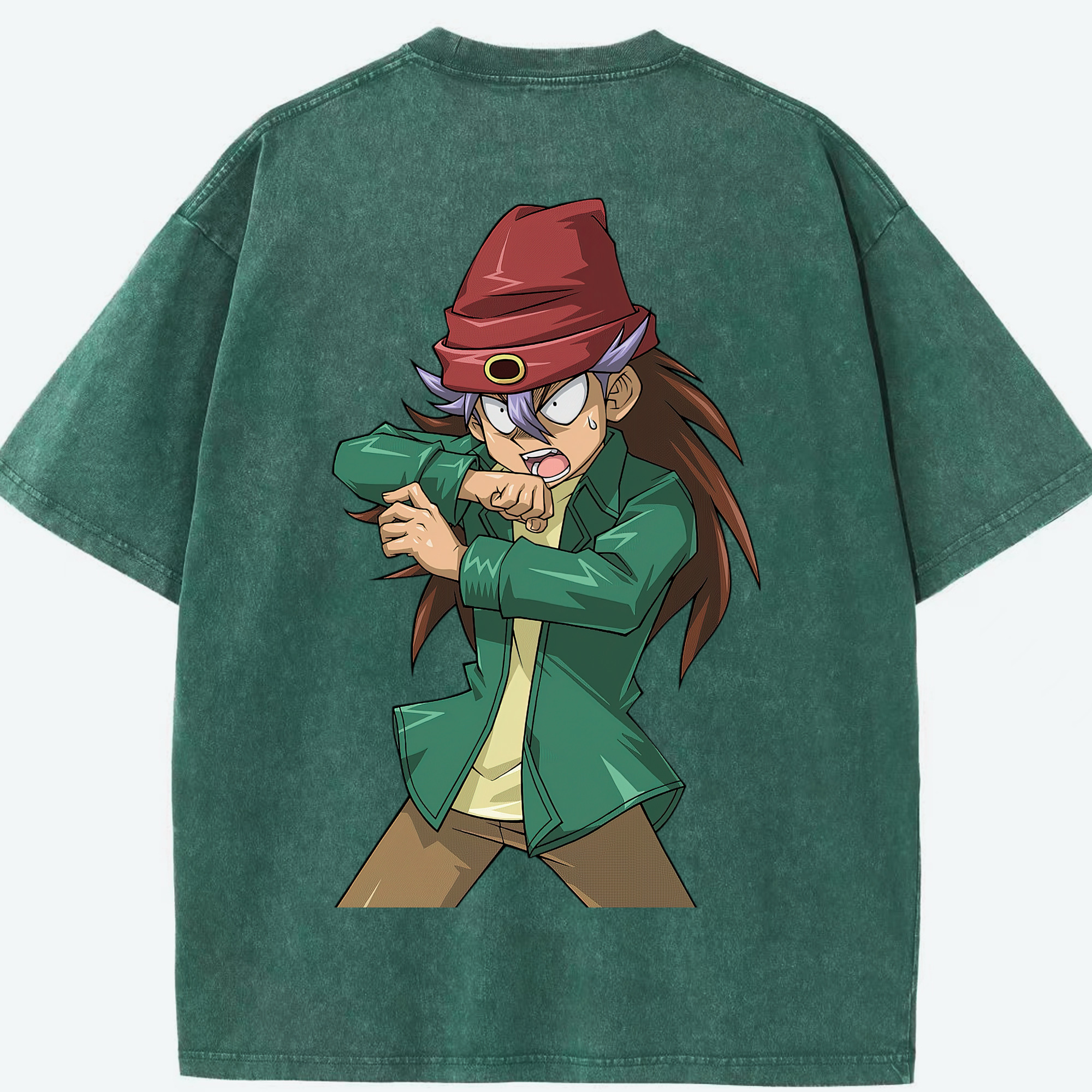 （画像用） 遊☆戯☆王 Yu-Gi-Oh! 綿100% ヴィンテージ風 半袖Tシャツ（背面プリント）